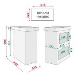 BRANIS - Banchetto in cartone con 2 vassoi interni - immagine 4