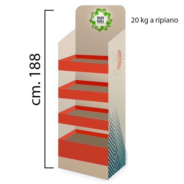 STRONGY – Espositore da terra 15Kg a ripiano - immagine 2