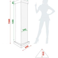 KAEDE - Totem triangolare con coperchio - immagine 5