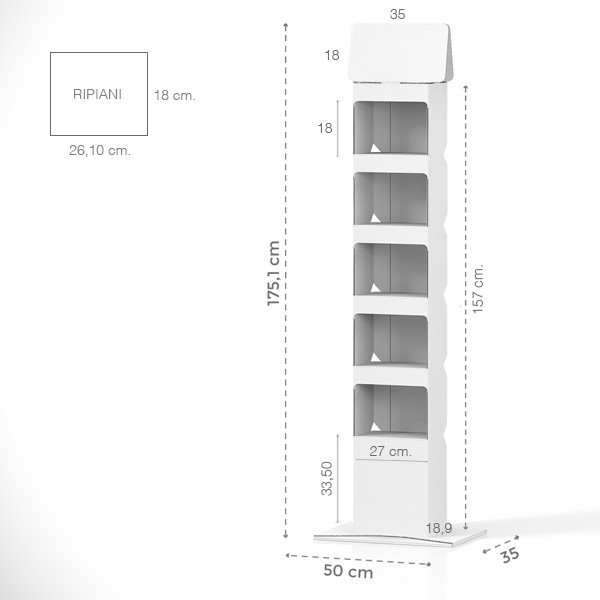 PRABU SMALL - Espositore 5 ripiani - immagine 3