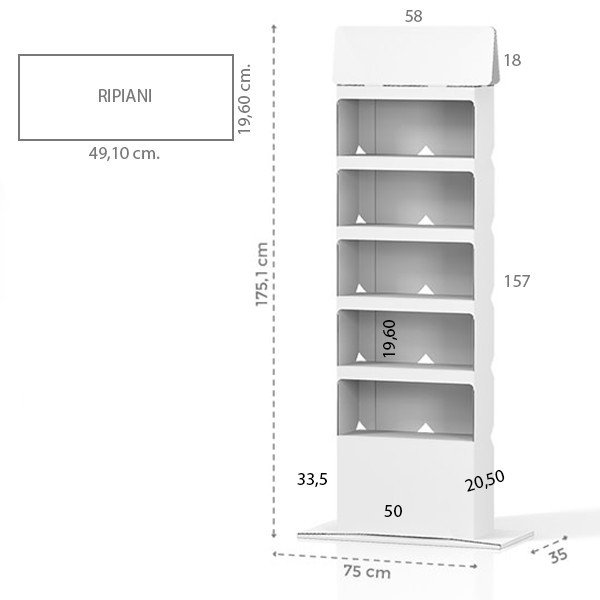 PRABU BIG - Espositore 5 ripiani - immagine 3