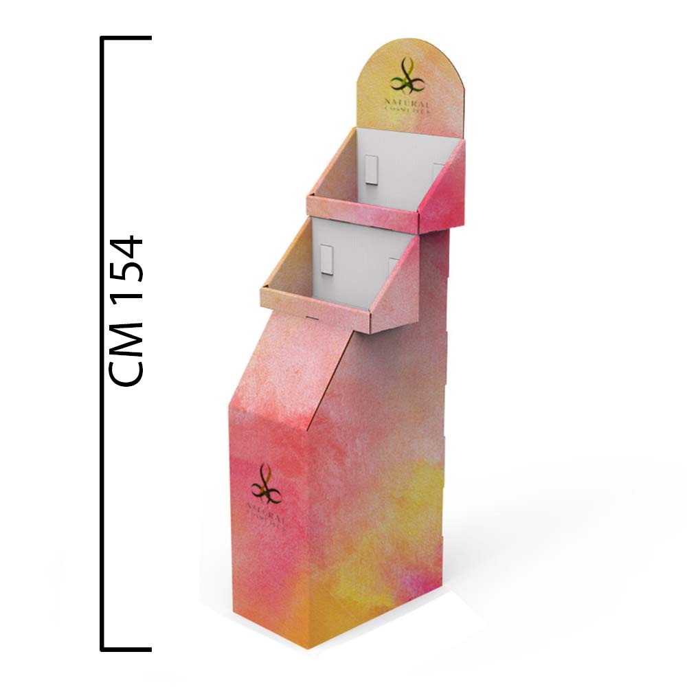 CLEON SMALL - Espositore da terra in cartone con 2 ripiani - immagine 2