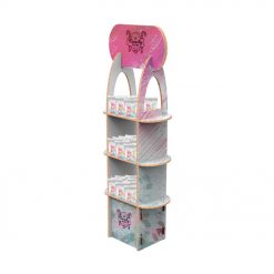 CLIX SMALL - Espositore da terra in cartone Nidoboard da 16mm con 3 ripiani - immagine 3