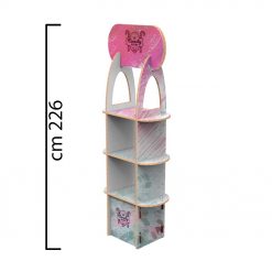 Alternative view of CLIX SMALL - Espositore da terra in cartone Nidoboard da 16mm con 3 ripiani