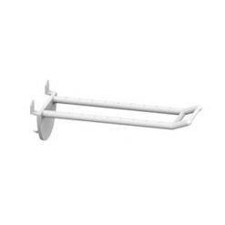 Broche (gancio) in plastica doppia bianca inserimento automatico lunghezza 20 cm